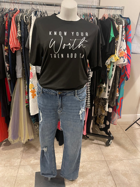 Know Your Worth Graphic T