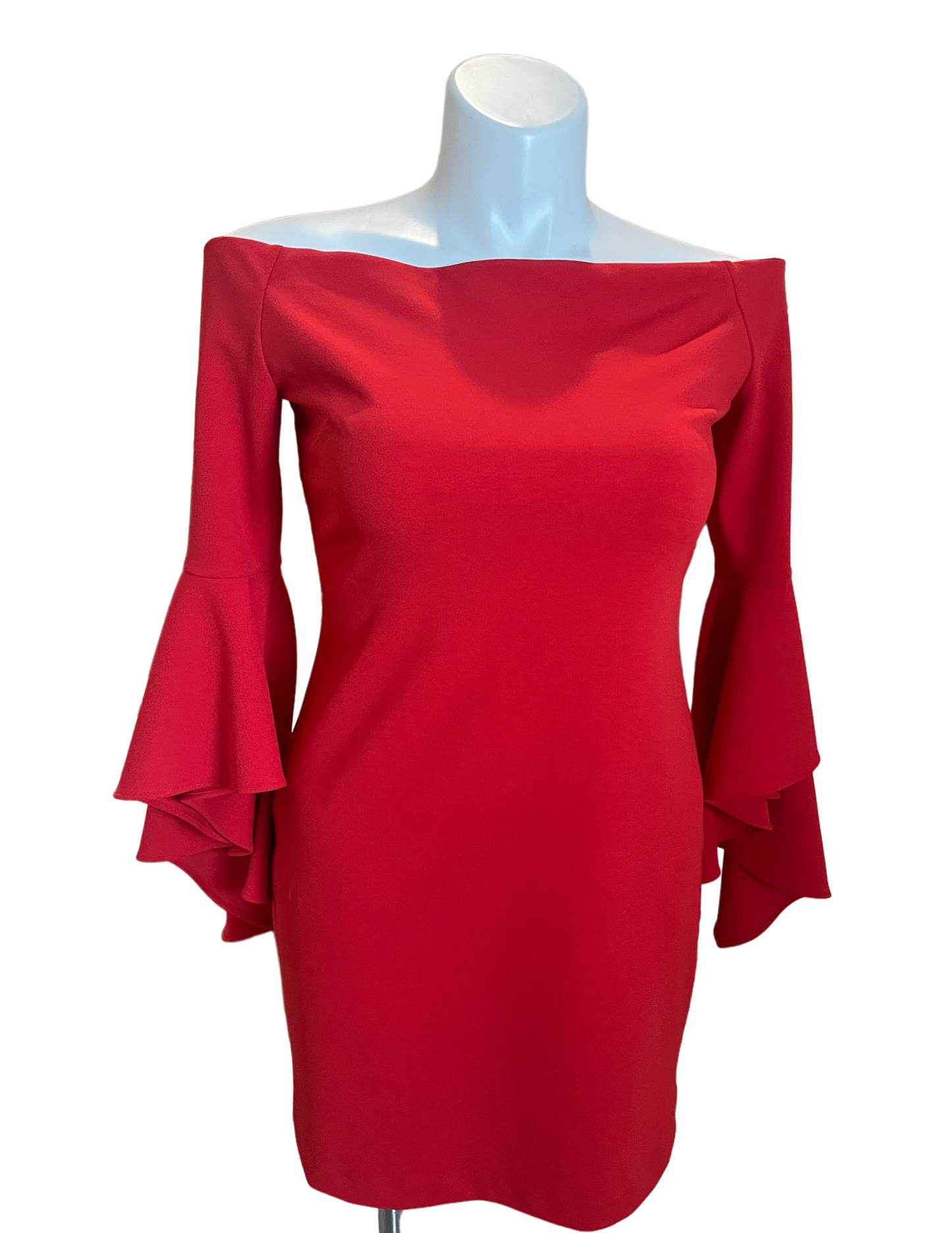 Vince Camuto Off the Shoulder Dress Red SZ M