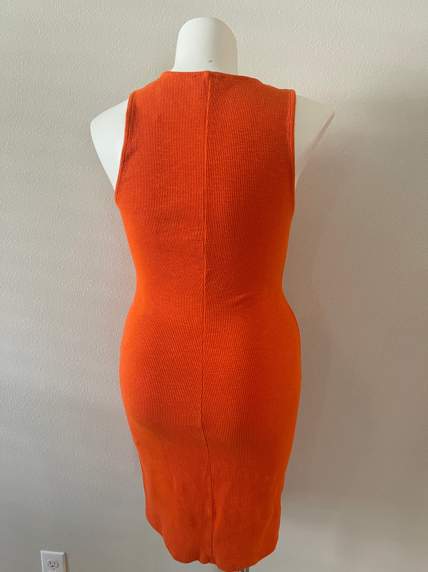 Zara Bodycon Dress Orange Sz XL (L)